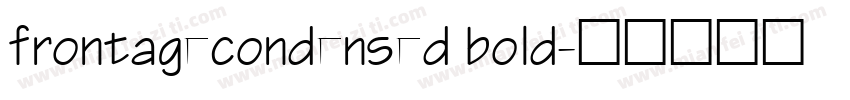 frontagecondensed bold字体转换